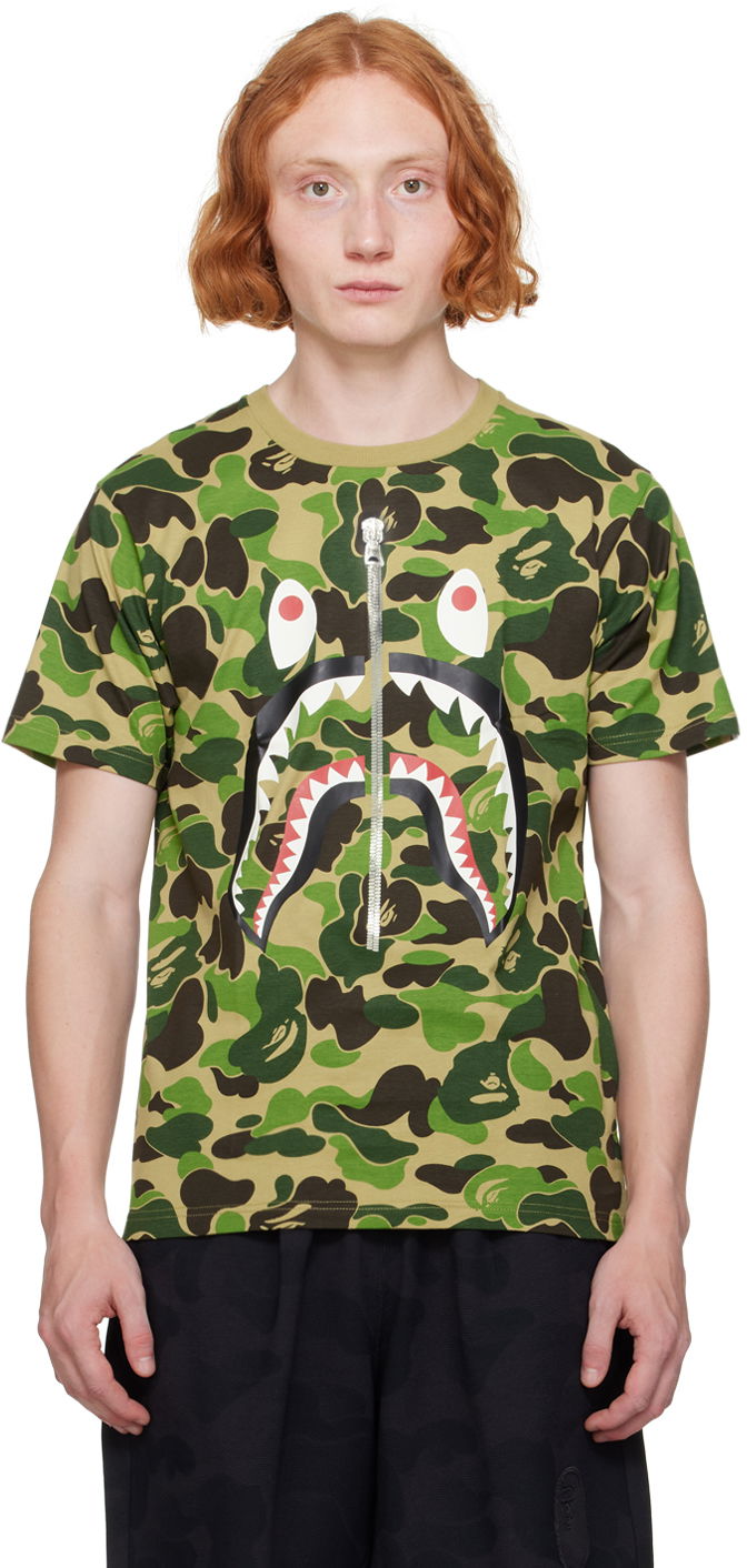 Green ABC Camo Shark T-Shirt