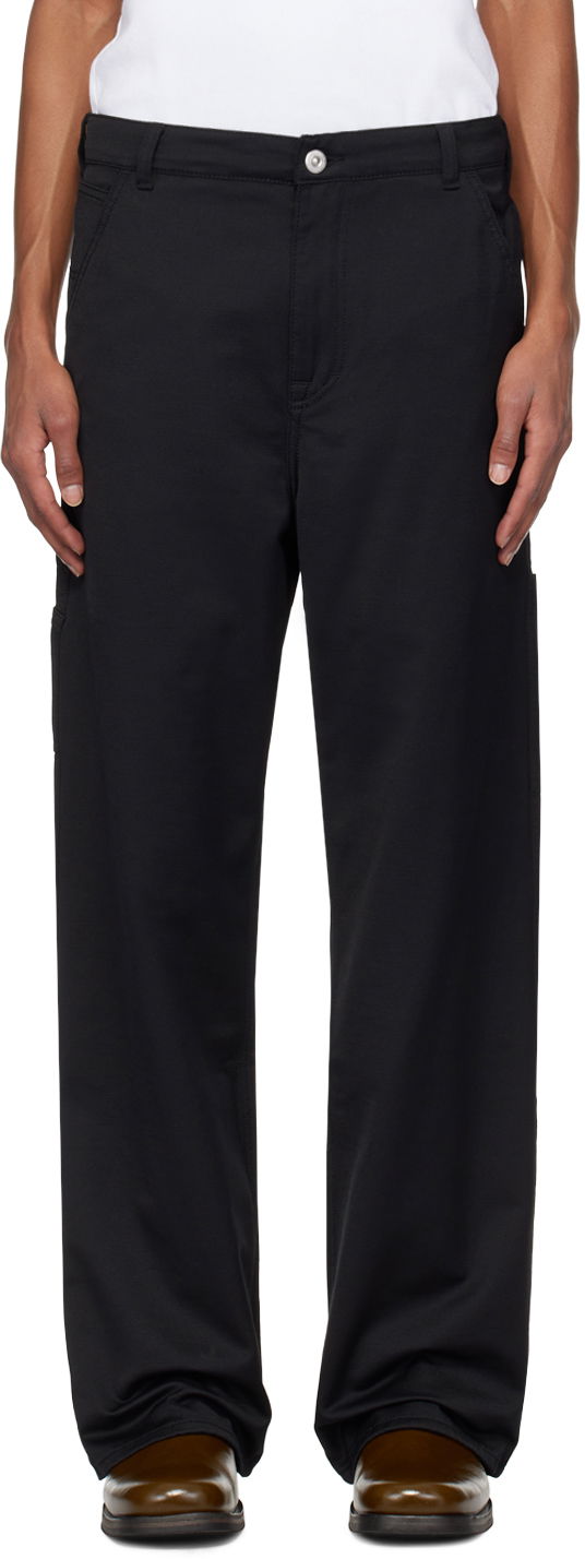 Cargo nohavice OUR LEGACY Straight-Leg Cotton Twill Carpenter Pants Čierna | M4245JC, 0