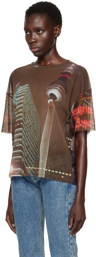Tričko Jean Paul Gaultier Jean Paul Gaultier Shayne Oliver Edition City Graphic T-Shirt Hnedá | 24/27-U-TS080-T551-60405030, 3