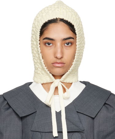 Kulicha SHUSHU/TONG SHUSHU/TONG Tied Knit Hood Biela | MWDCAC06 ACR001, 0