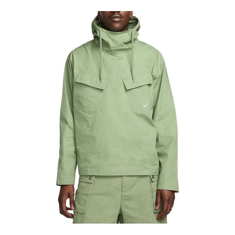 Mikina Nike Life Woven Pullover Field Jacket Zelené | DX0718-386