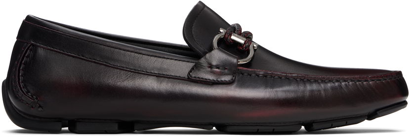 Tenisky a topánky FERRAGAMO Salvatore Ferragamo Gancini Ornament Driver Loafers Vínová | 778845