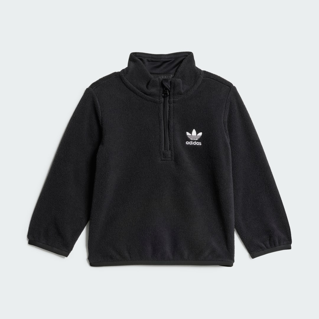 Sveter adidas Performance Kids' Polar Fleece 1/2 Zip Sweatshirt Čierna | IW1010, 0