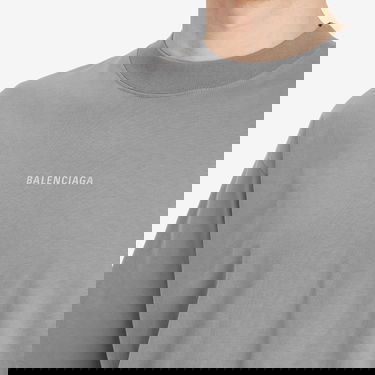 Tričko Balenciaga BB Back Reflective Medium Fit T-Shirt, Size Large Šedá | 764235-TQVN1-1675, 5