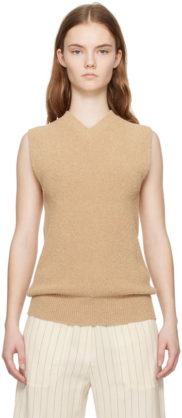 Sveter TOTEME TOTEME V-Neck Tank Top Béžová | 242-WRT2210-YA0043, 0