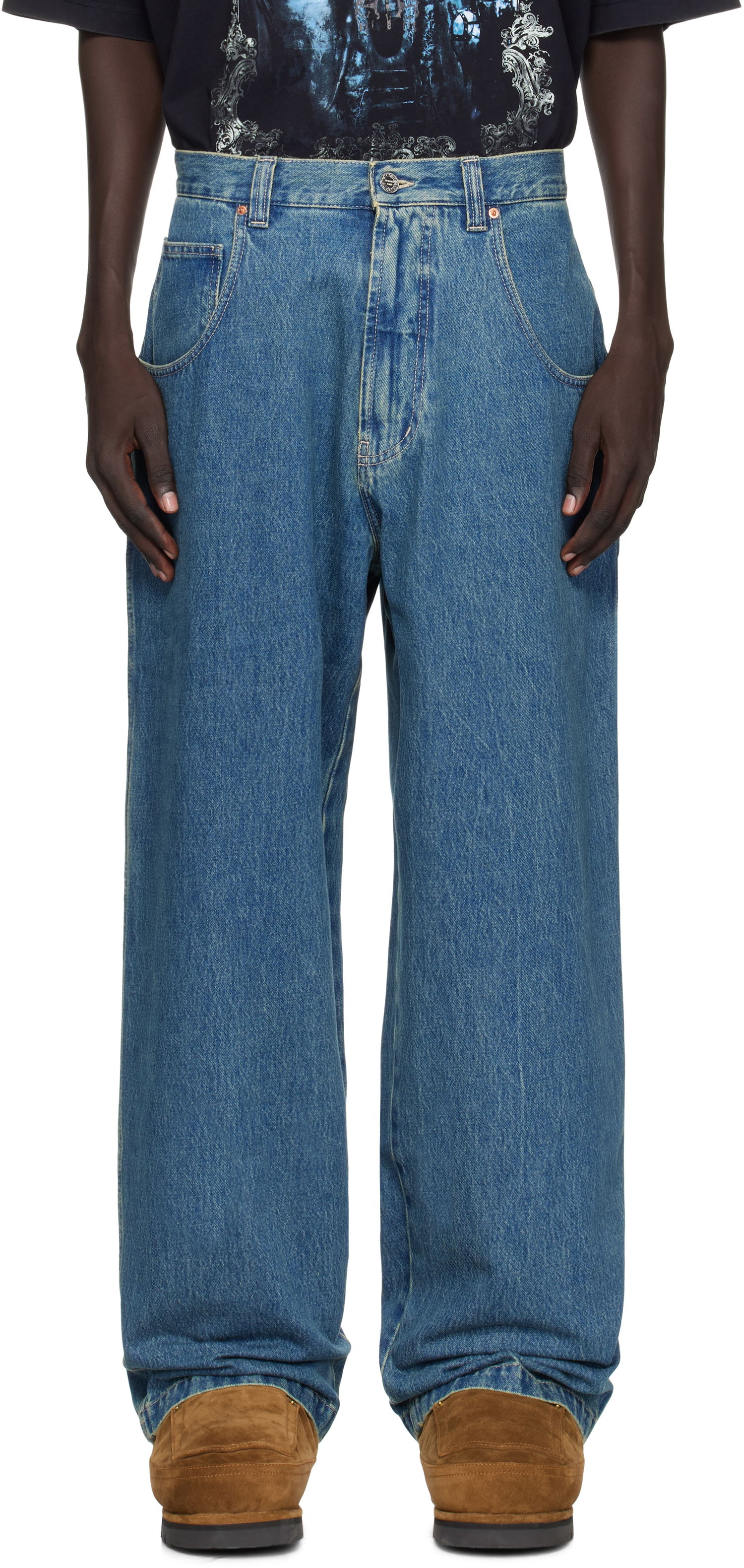 Džínsy VETEMENTS Vetements Hip-Hop Jeans Modrá | UH76DP250VB, 0
