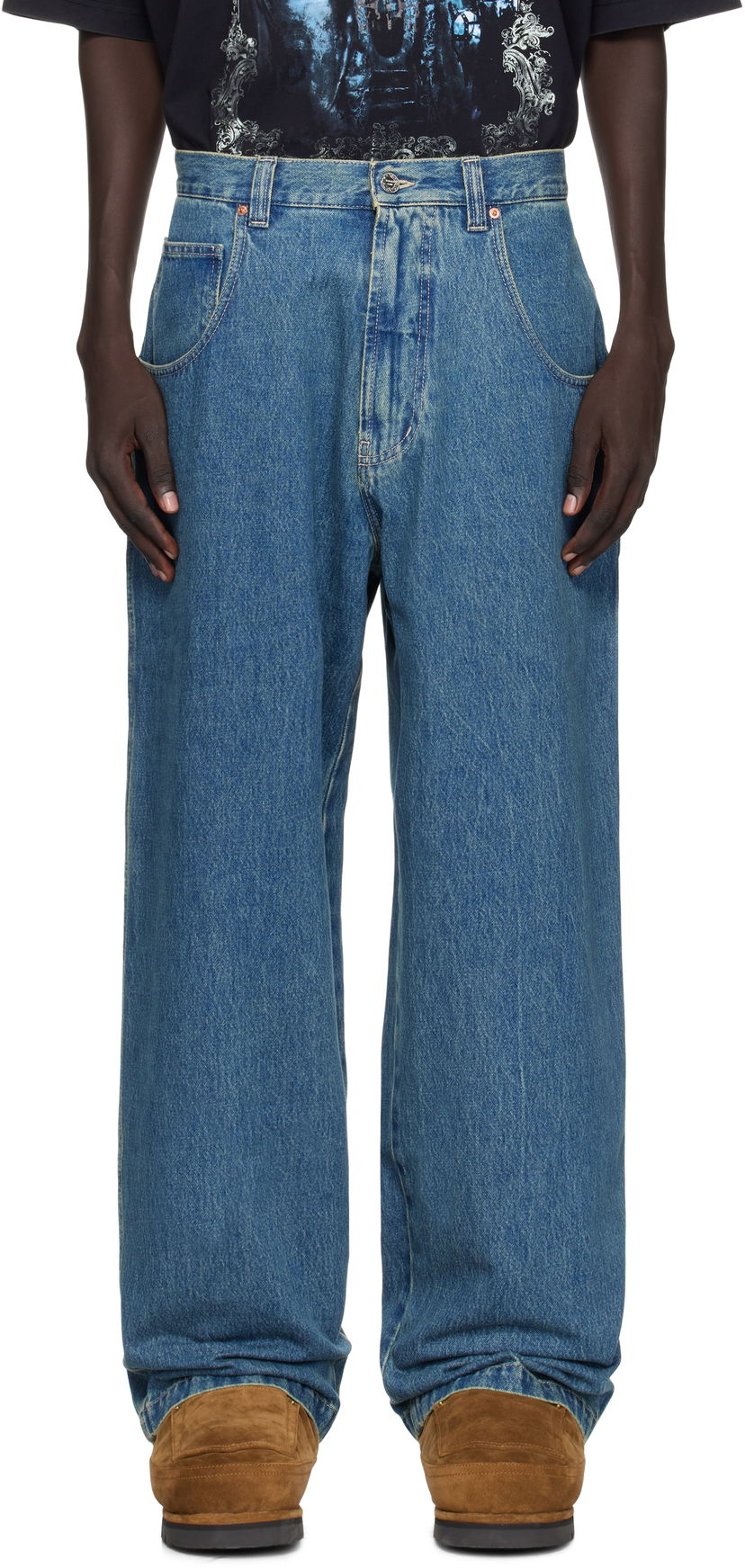 Džínsy VETEMENTS Vetements Hip-Hop Jeans Modrá | UH76DP250VB