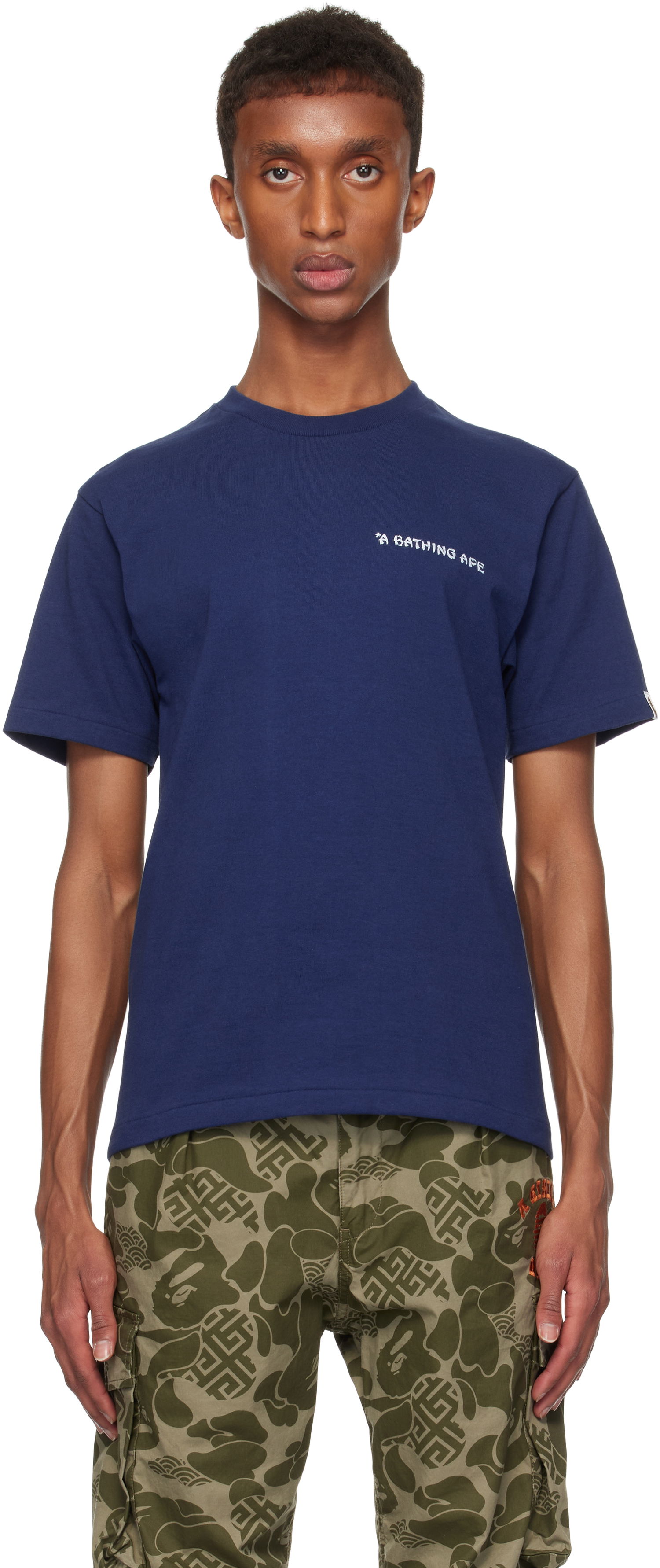 Tričko BAPE Japanese Tattoo Logo T-shirt Navy | 001TEK801030M, 0