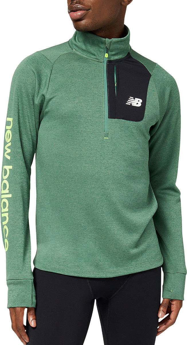 Sveter New Balance Impact Run Quarter-Zip Top Zelené | mt23273-jd, 0