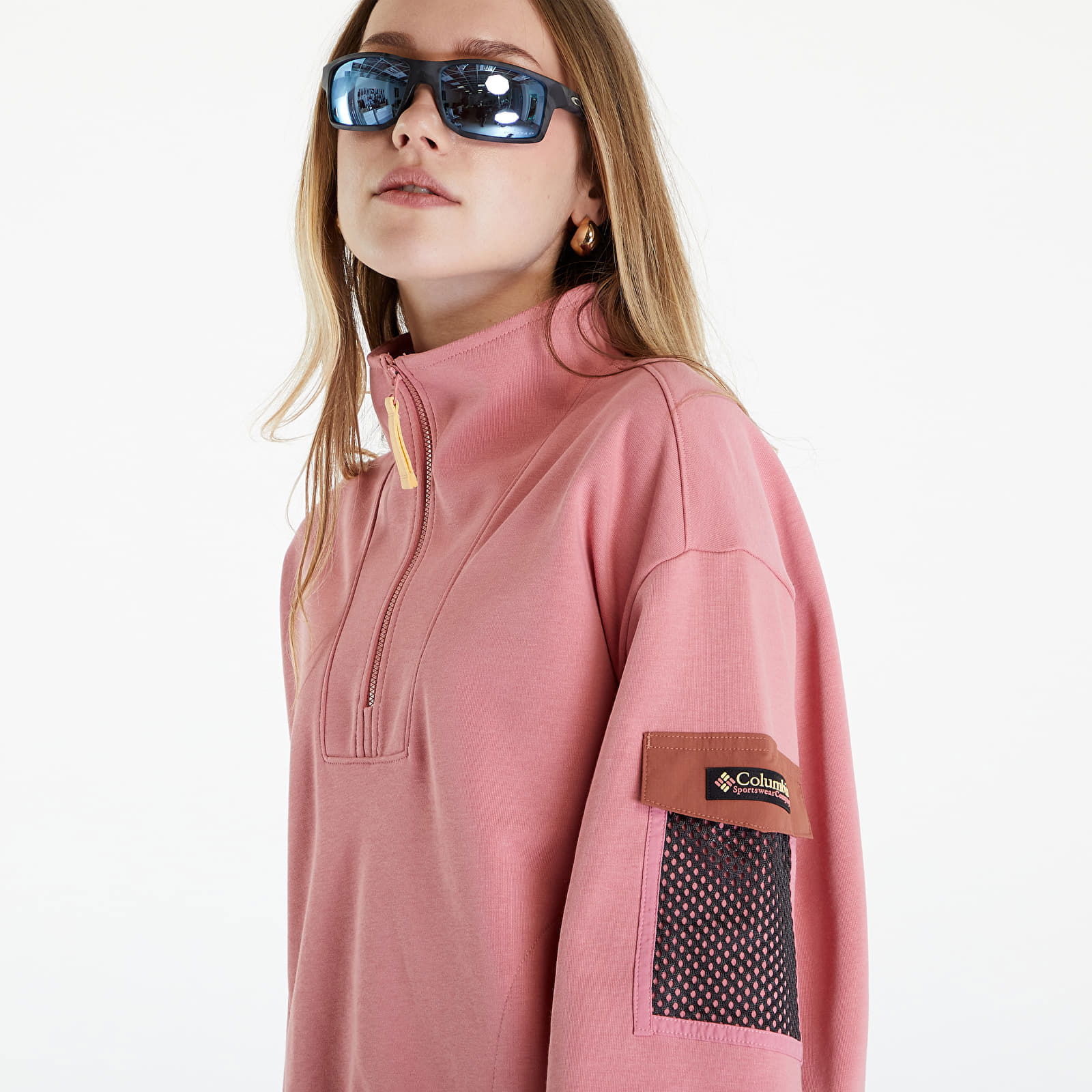 Painted Peak Cropped Sweatshirt Pink Agave/ Auburn