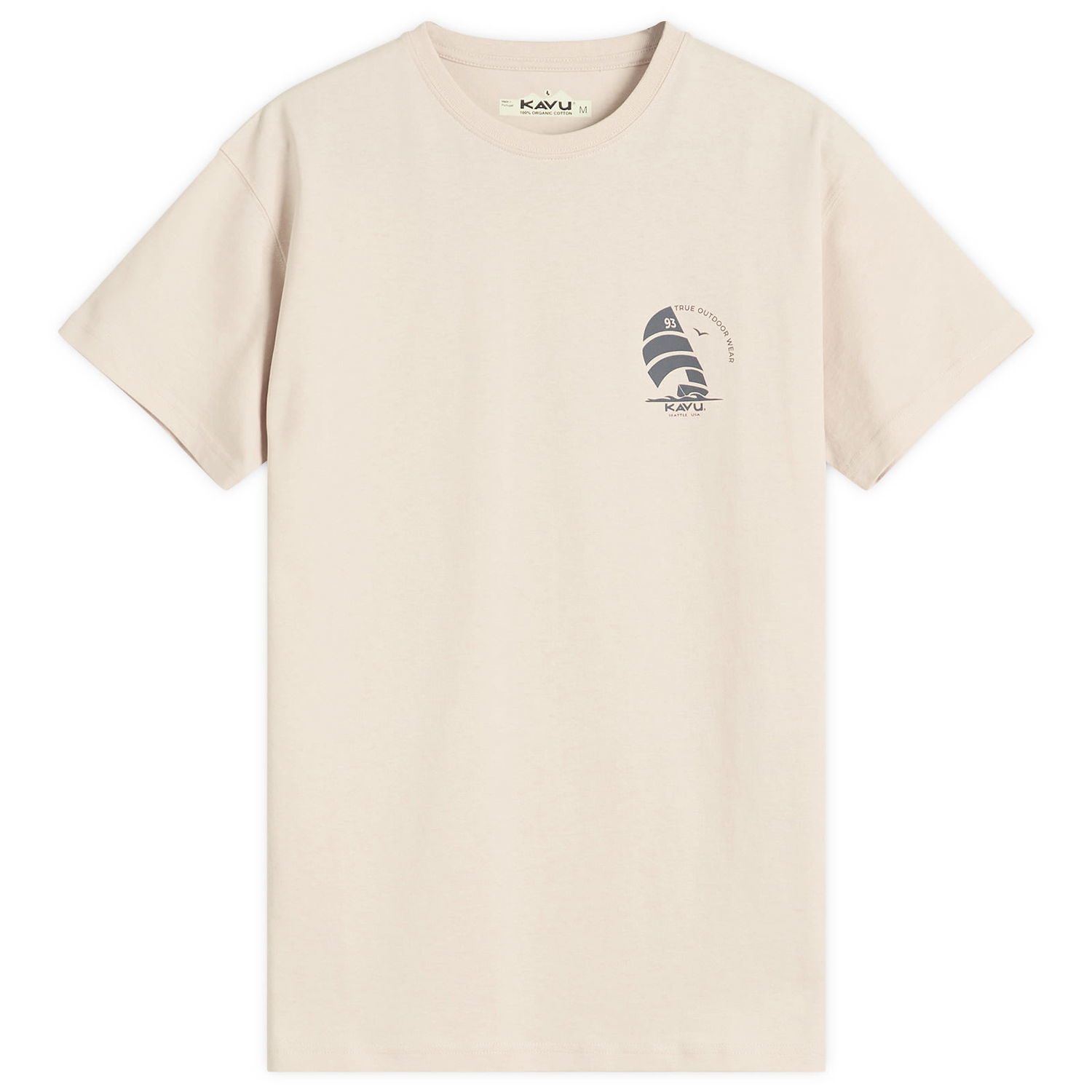 Tričko KAVU Rudder Organic Cotton T-Shirt Béžová | EUS251-920, 0