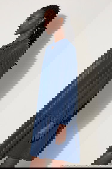 Šaty A.P.C. Robe Natalia Mini Dress Modrá | COEYL.F05944, 4