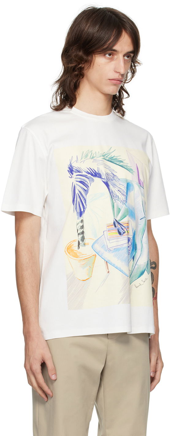 Tričko Paul Smith Paul Smith Life Drawing Print T-Shirt Biela | M1R-919T-NP4721-02, 1