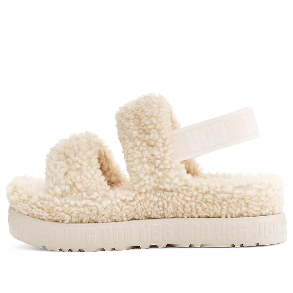 Tenisky a topánky UGG UGG Oh Fluffita Flat Heel Sandals Béžová | 1120876-NAT, 0