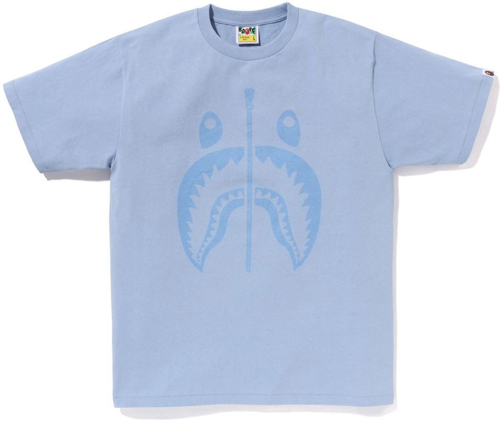 Tričko BAPE Bape Pigment Shark Tee Sax Modrá | 001TEJ301023M-SAX, 0