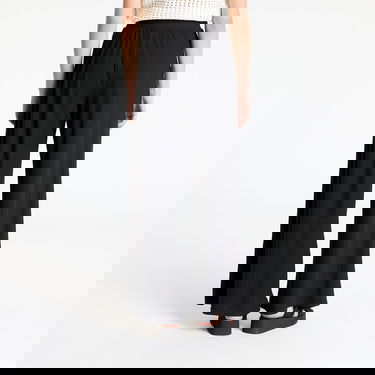 Nohavice Urban Classics Urban Classics Rib Jersey Wide Leg Pants Čierna | TB5029-00007, 2
