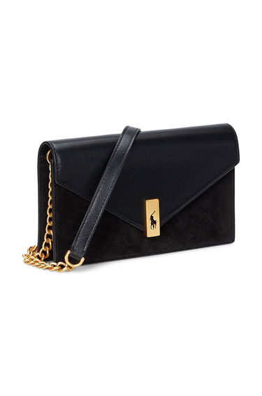 Kabelka Polo by Ralph Lauren Leather and Suede Clutch Čierna | 427952418, 2