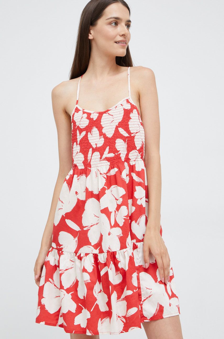 Šaty GAP Cotton Dress Červená | 856666.02REDFLORA, 0