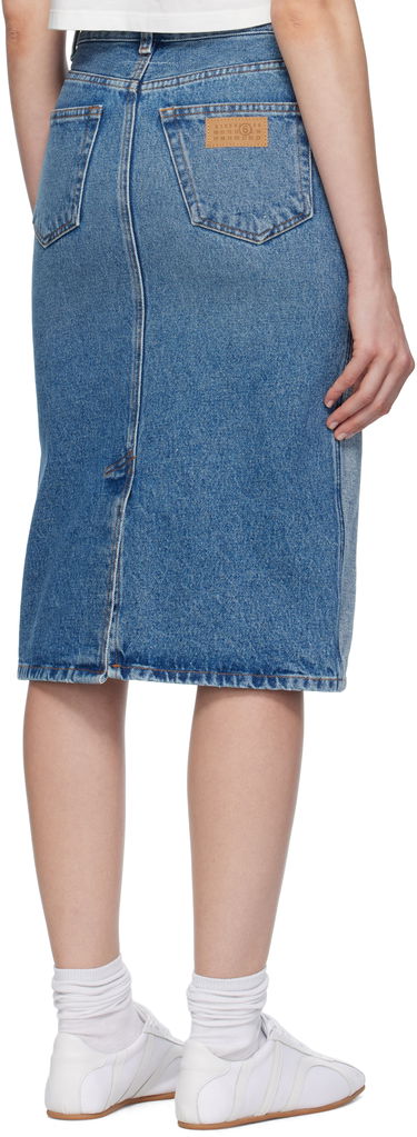 Sukňa Maison Margiela MM6 Maison Margiela Faded Denim Midi Skirt Modrá | S52ME0024 M30018, 2