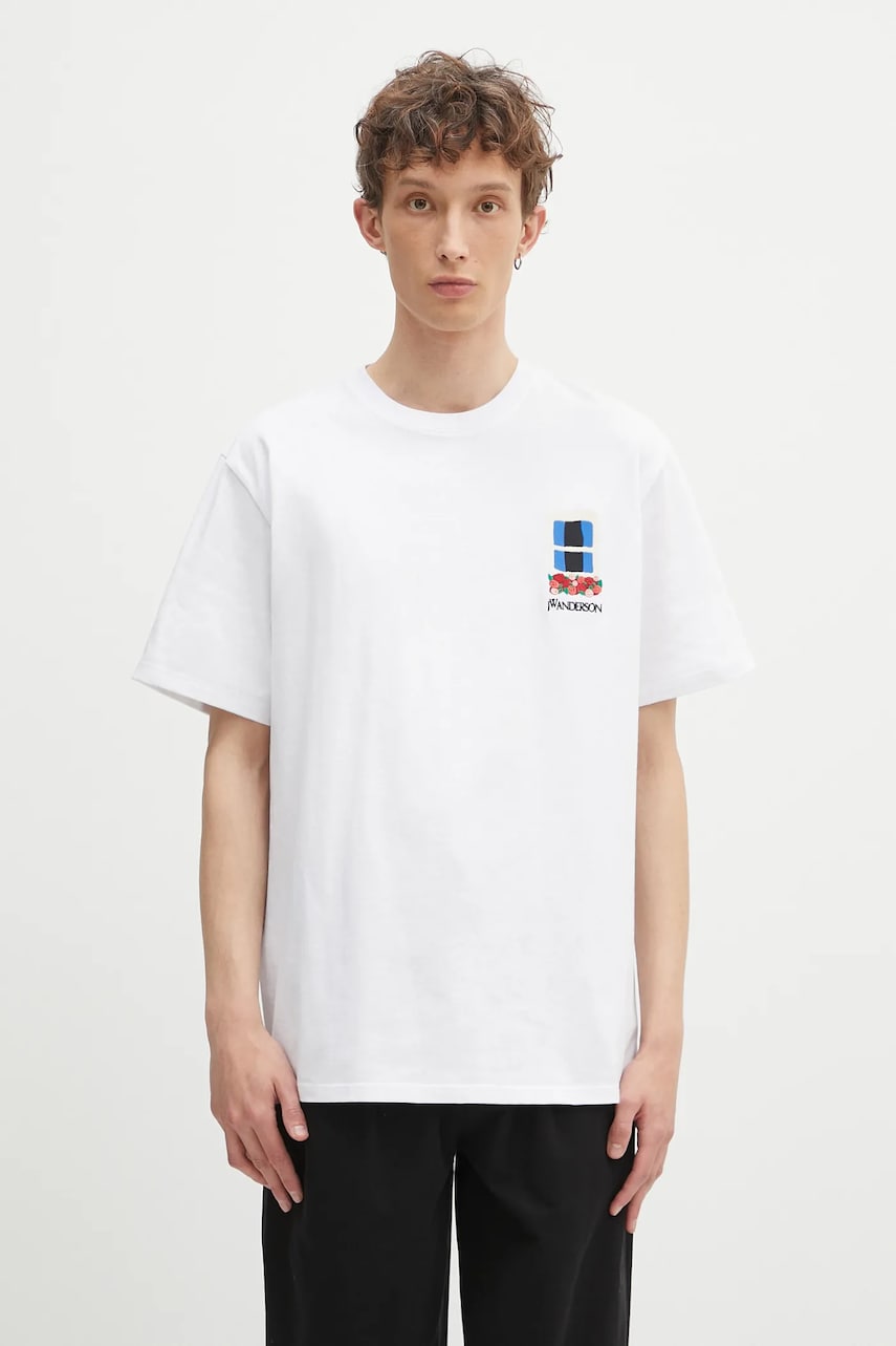 Tričko JW Anderson JW Anderson Window Embroidery T-Shirt Biela | JT0283.PG1510.001, 0