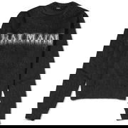 Balmain Brushed Mohair Logo Pullover Jumper