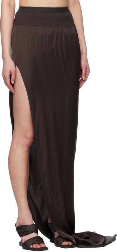 Sukňa Rick Owens Rick Owens Hollywood Slit Maxi Skirt Béžová | RP01E7333 SCH, 4