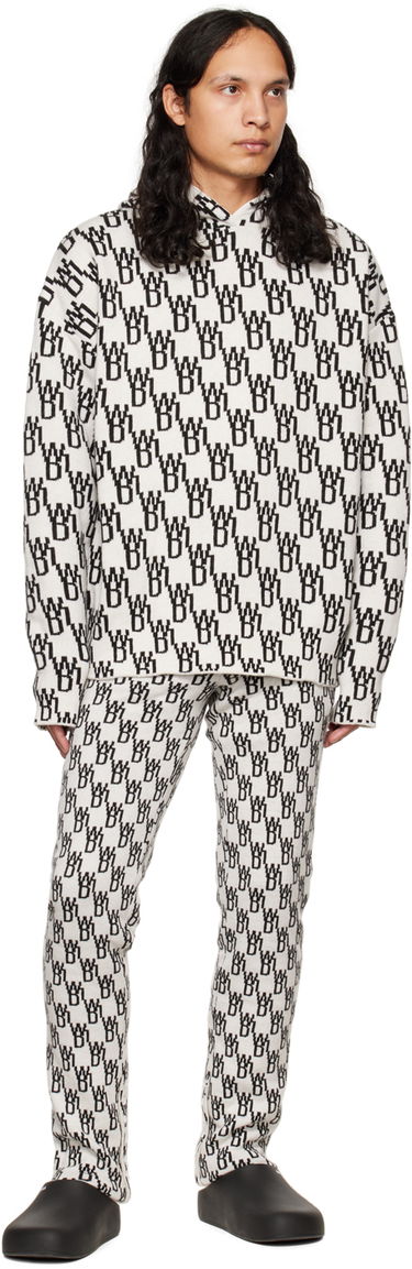 Sveter We11done We11done Graphic Print Hoodie Biela | WD-KT3-22-628-U-IV, 3