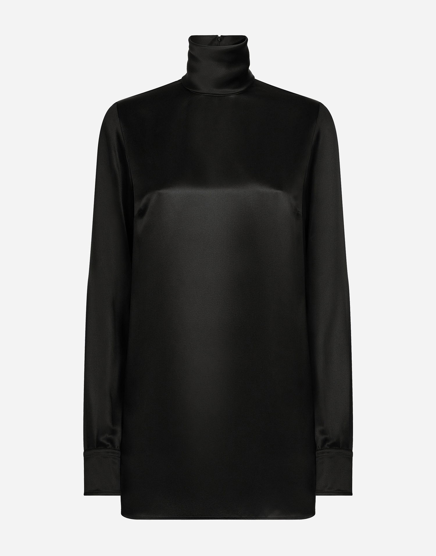 Košeľa Dolce & Gabbana Silk Satin Blouse Čierna | F7AI0TFU1AUN0000, 0