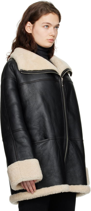 Bunda TOTEME TOTEME Signature Shearling Jacket Čierna | 214-122-606, 4