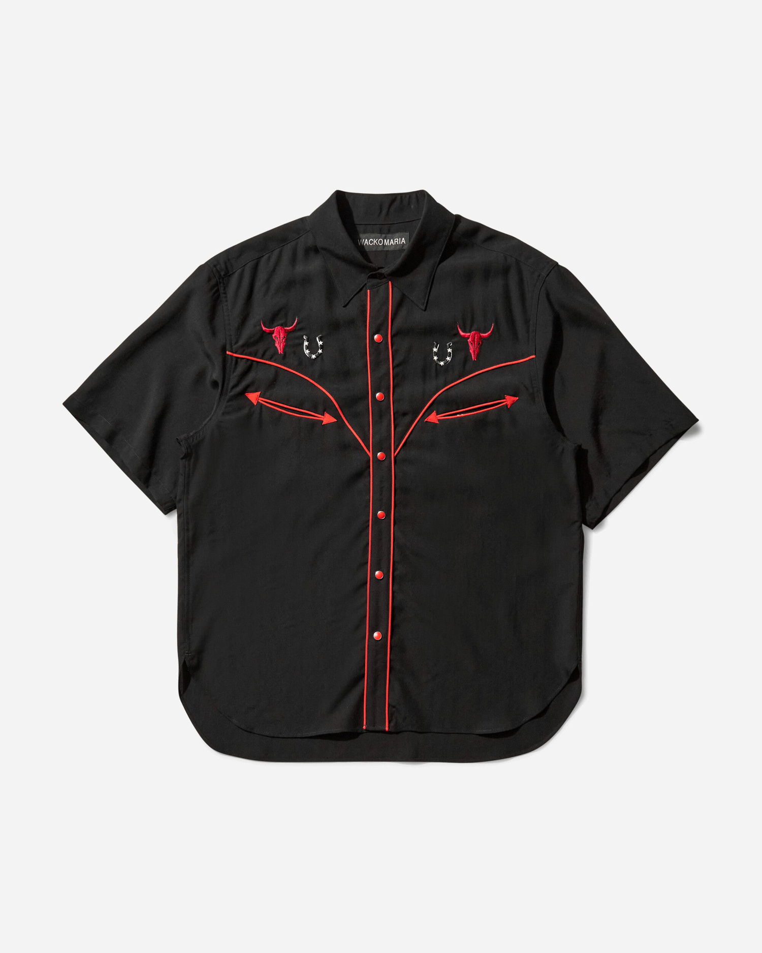 Košeľa WACKO MARIA Western Shirt Type-5 Čierna | 25SS-WMS-WS05 BLACKRED, 1
