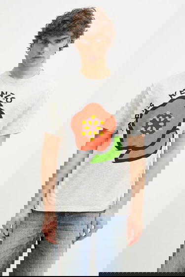 Tričko KENZO Graphic T-Shirt Šedá | FF55TS5304SG.93, 0