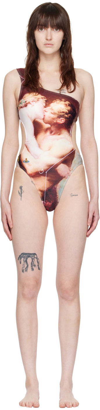 Plavky Vivienne Westwood Multicolor Single-Shoulder One-Piece Swimsuit Rôznofarebný | 8101000H-J006W-, 0