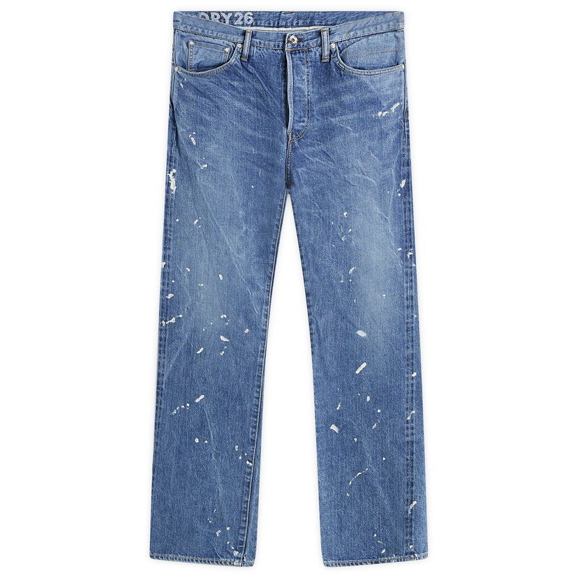 Džínsy visvim Social Sculpture 11 Paint Splatter Distressed Jeans Modrá | 0125205005012