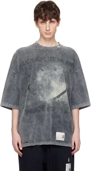 Tričko Maison MIHARA YASUHIRO Maison MIHARA YASUHIRO Bleached Smily Face Print T-Shirt Šedá | A14TS622, 0