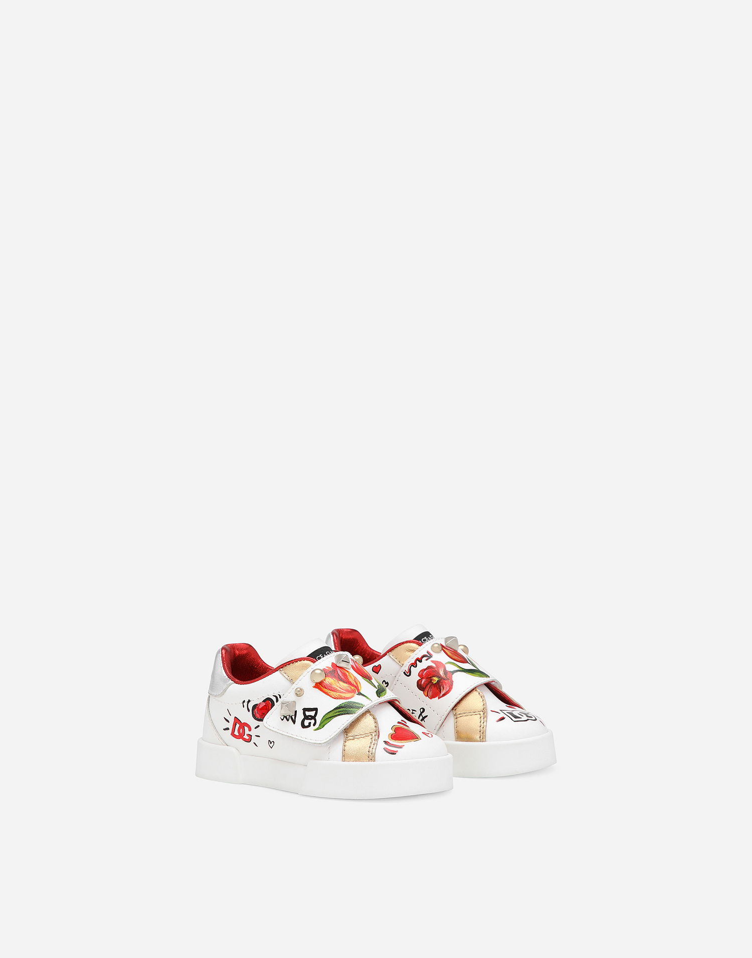 Tenisky a topánky Dolce & Gabbana Printed Calfskin Low-top Biela | DN0143AV686HWF57, 1