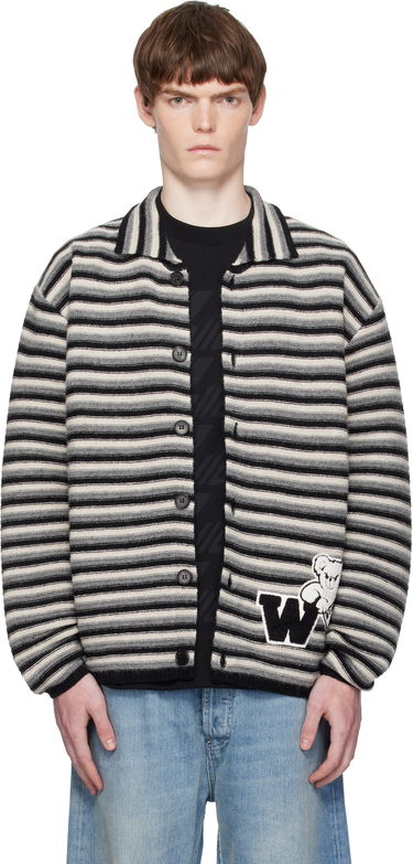 Sveter We11done We11done Stripe Embroidered Cardigan Rôznofarebný | WD-KC2-25-620-U-BK, 0