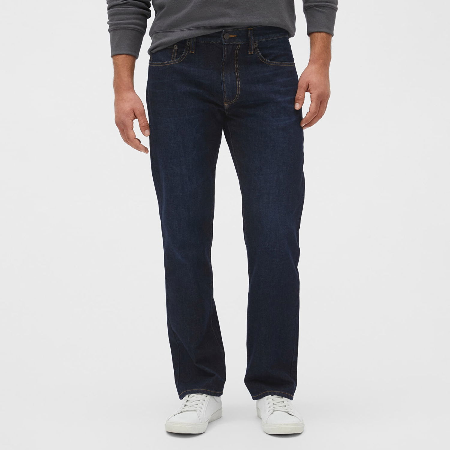 Džínsy GAP Denim Pants Straight Dark Wash Navy | 499988-00, 0