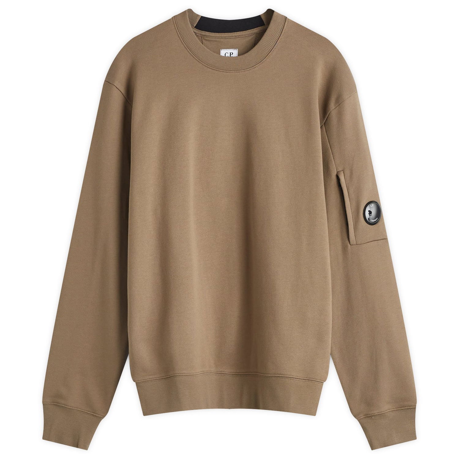 Mikina C.P. Company Diagonal Raised Lens Crew Sweat Hnedá | CMSS023A-005086W-359, 0