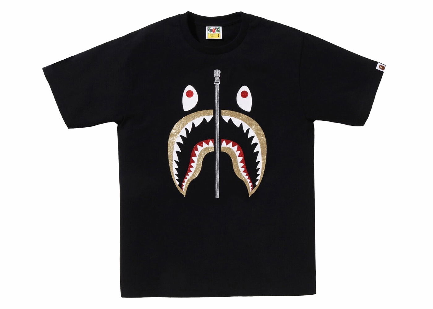 Tričko BAPE BAPE Glitter Shark Tee Black Čierna | 1J80-110-035, 0