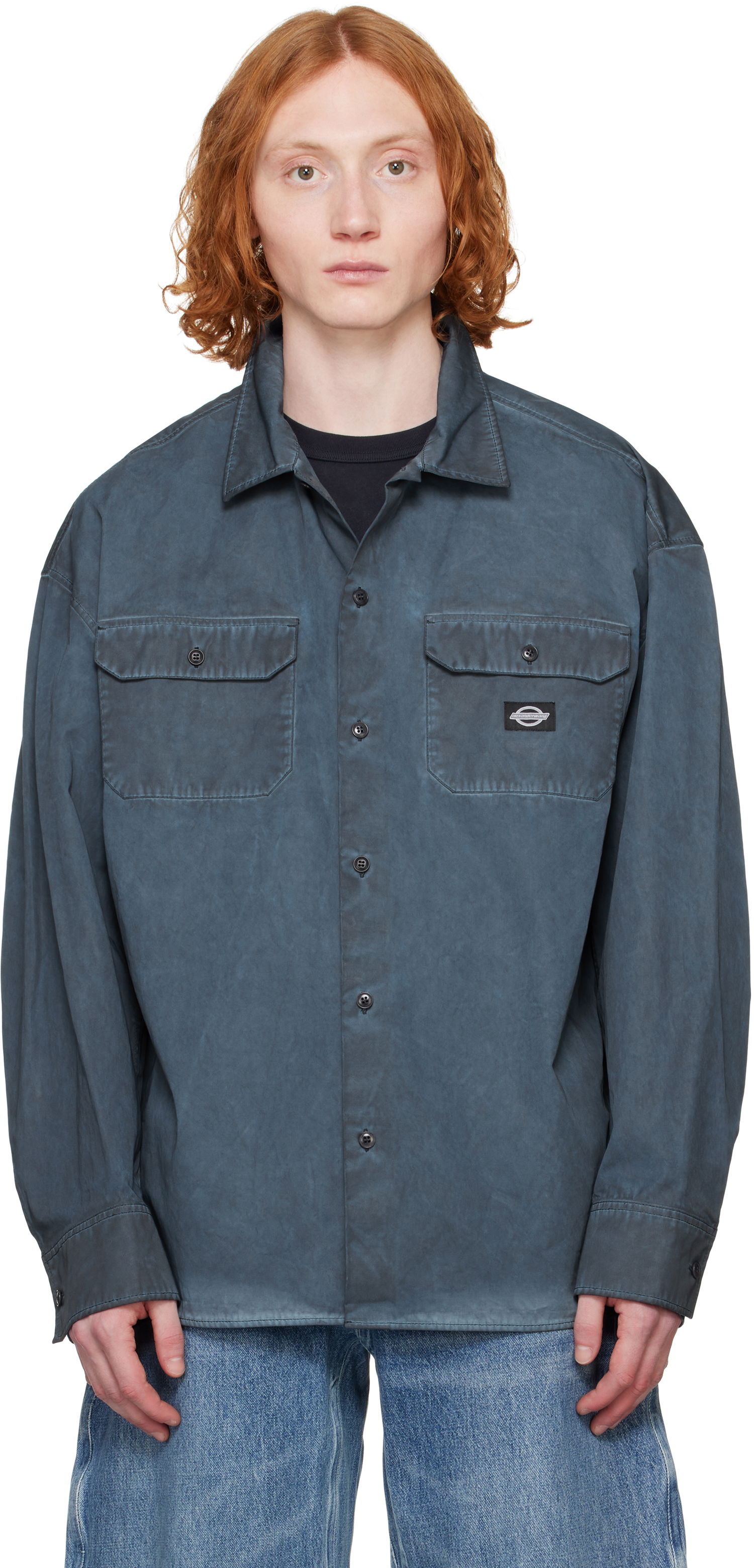 Košeľa Alexander Wang Alexander Wang Oversized Workwear Shirt Modrá | 6WC1251086, 0