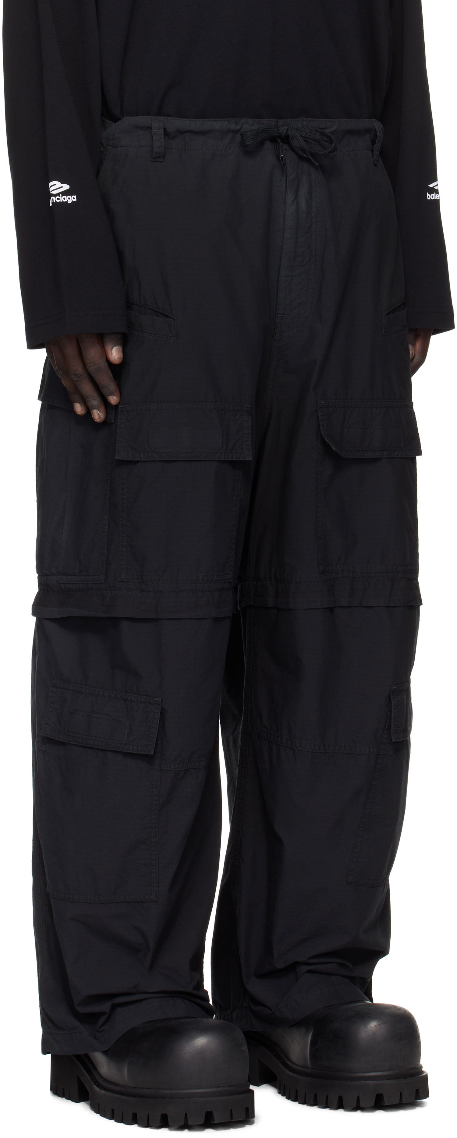 Cargo nohavice Balenciaga Ripstop Large Cargo Pants Čierna | 803458TQM101000, 1