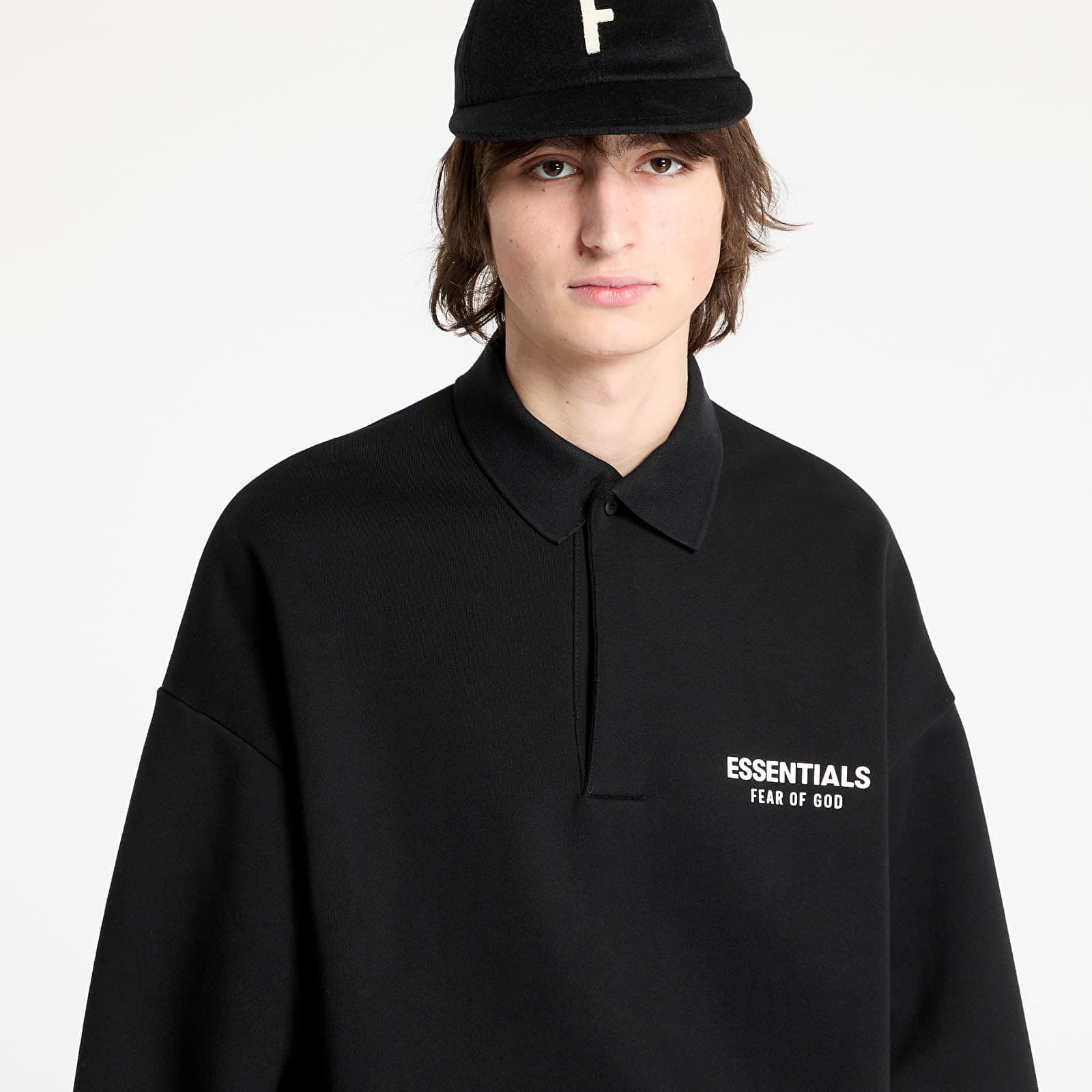 Fleece Polo Sweatshirt