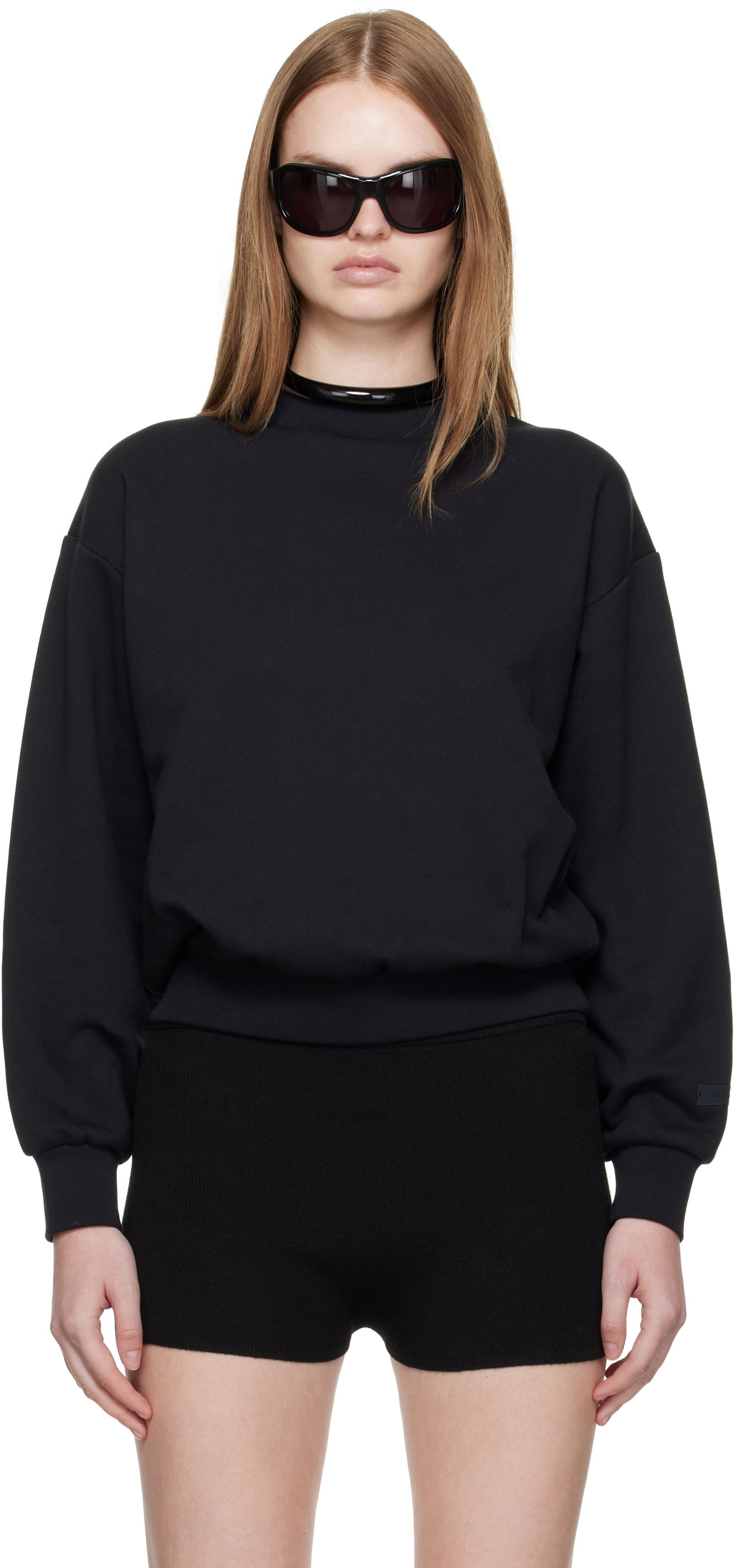 Mikina Fear of God Fear of God ESSENTIALS Classic Fit Crewneck Sweatshirt Čierna | 192SP255550FW, 0