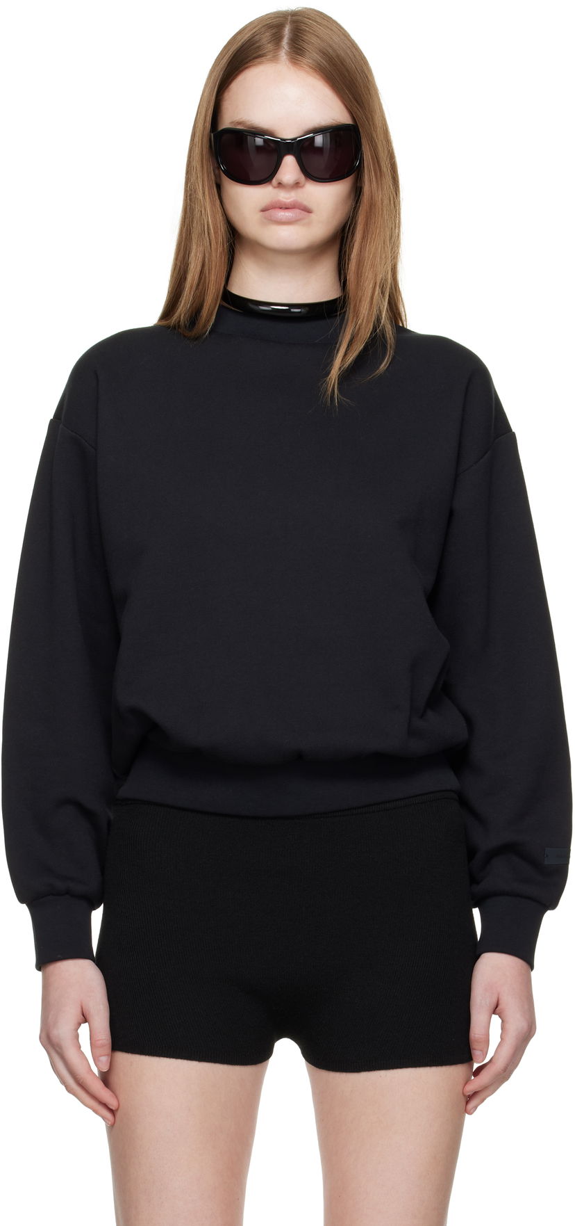 Mikina Fear of God Fear of God ESSENTIALS Classic Fit Crewneck Sweatshirt Čierna | 192SP255550FW