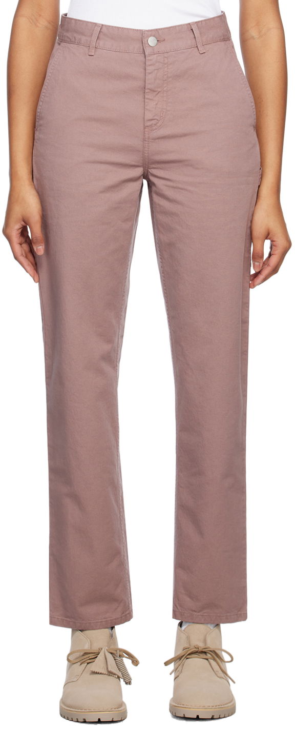 Nohavice Carhartt WIP Pierce Cotton Straight Leg Pants Fialová | I026588, 0
