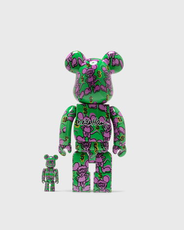 Zberateľské Medicom Toy BE@RBRICK Keith Haring 11 100% & 400% Set Zelené | 4530956612195, 2