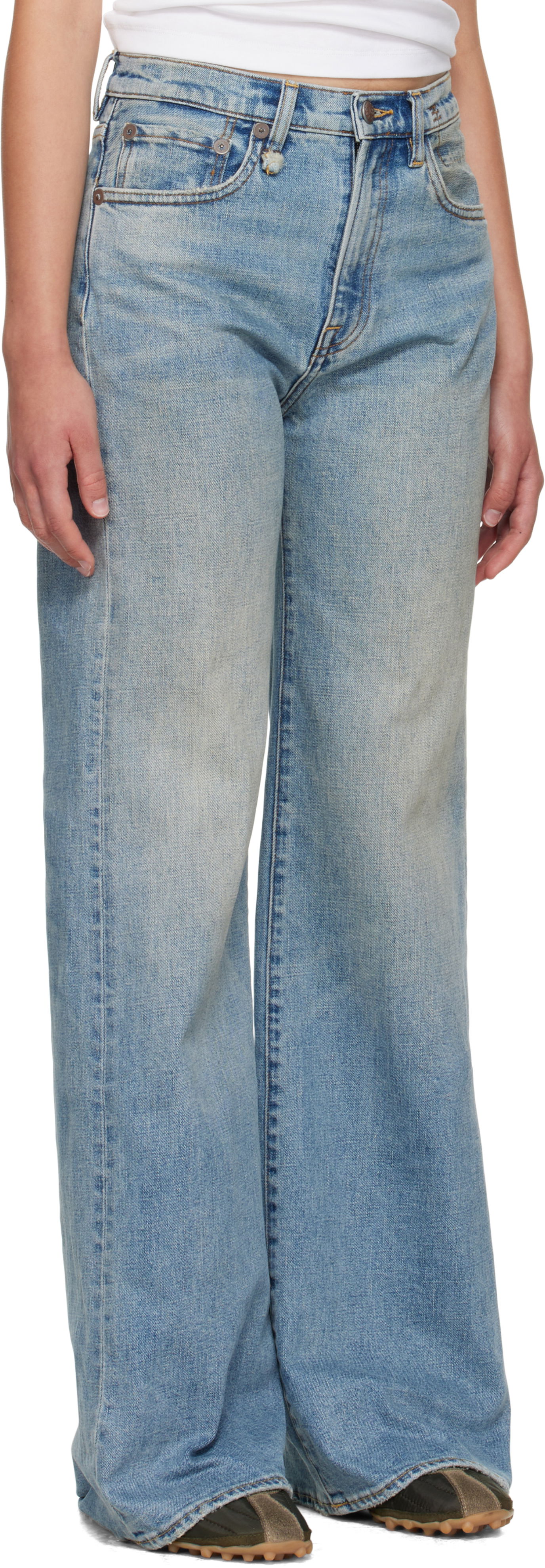 Džínsy R13 R13 Straight Leg Jeans Modrá | R13WD188-D247A, 1