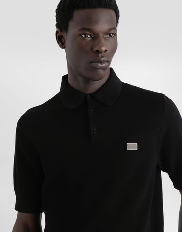 Polo tričko Dolce & Gabbana Dolce & Gabbana Knit Logo Polo Shirt Čierna | GXZ02TJBCF5N0000, 3