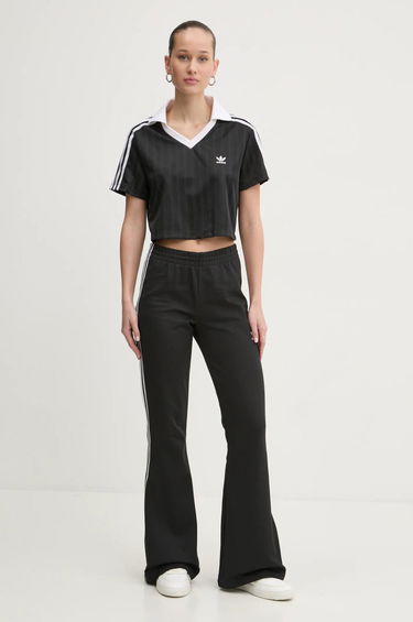 Crop Top adidas Originals Cropped Collared T-Shirt Čierna | JD2606, 1