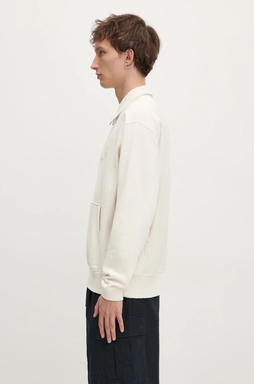 Mikina thisisneverthat thisisneverthat Damaged Half Zip Polo Sweatshirt Biela | TN243TSWOW02, 1